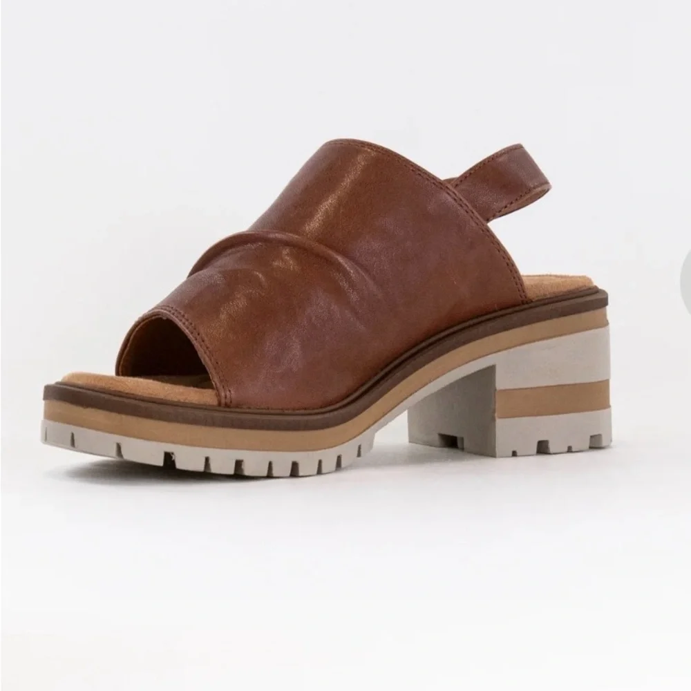 NWOT Salvia “Hope” Cuoio Sheep Leather Platform Sandals. Chunky. Comfort. Sz 36 - Picture 2 of 11